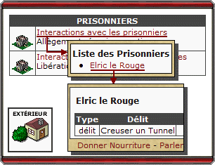 Interactions avec Prisonniers